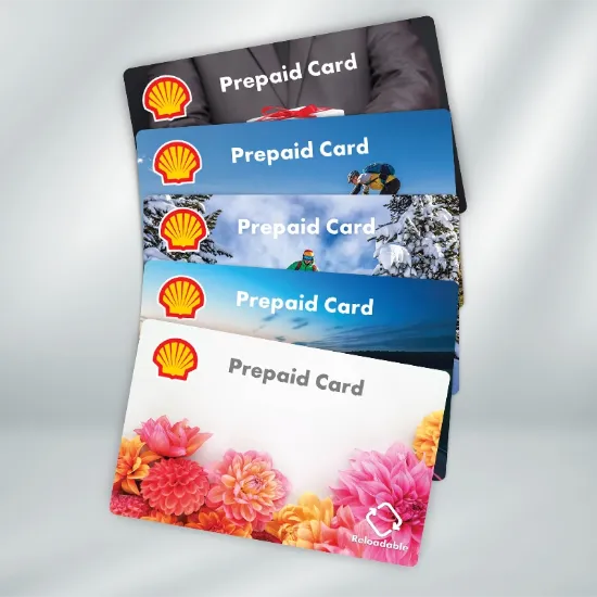 Fünf Shell Prepaid Card Classics